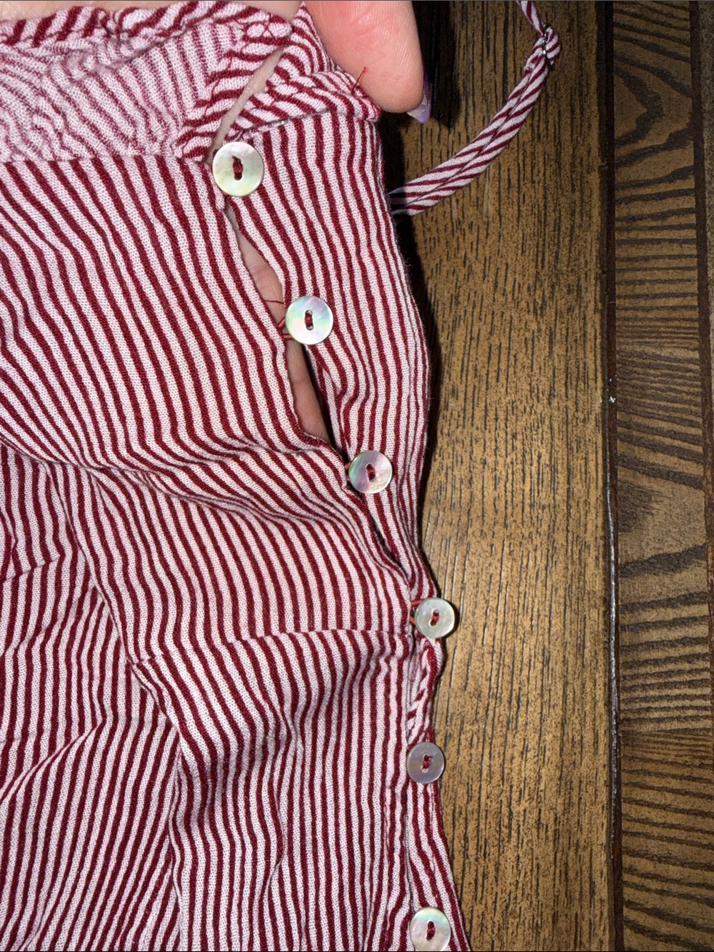 Free People Red and White Striped Mini Slip Dress - Picture 5 of 13